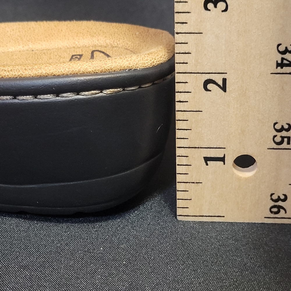 Clarks Collection Soft Cushion Mules Clogs Size 7.5 Wide Brown Slip On - Picture 12 of 12